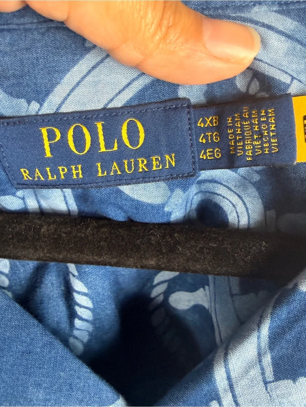 Polo Ralph Lauren Nautical Ship Wheel Linen‎ Blend Camp Shirt 4X Big
